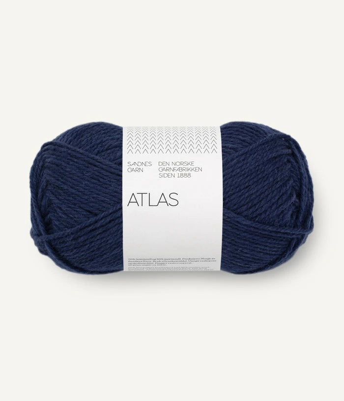 Sandes Garn Atlas Marine Blue Bag of 12 - Yarnovers