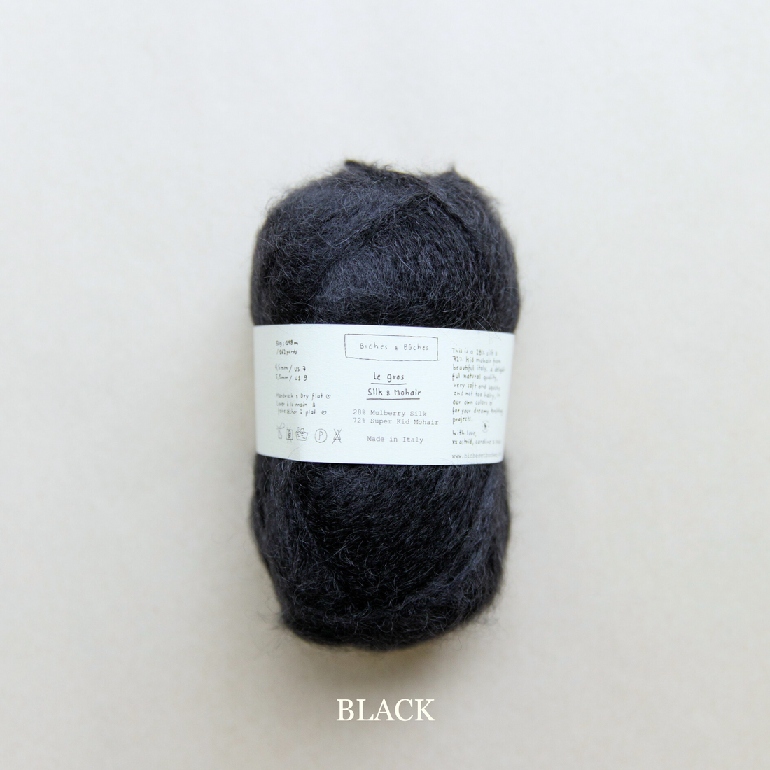 Biches et Buches - Le Gros Silk & Mohair - Black (2)- Yarnovers
