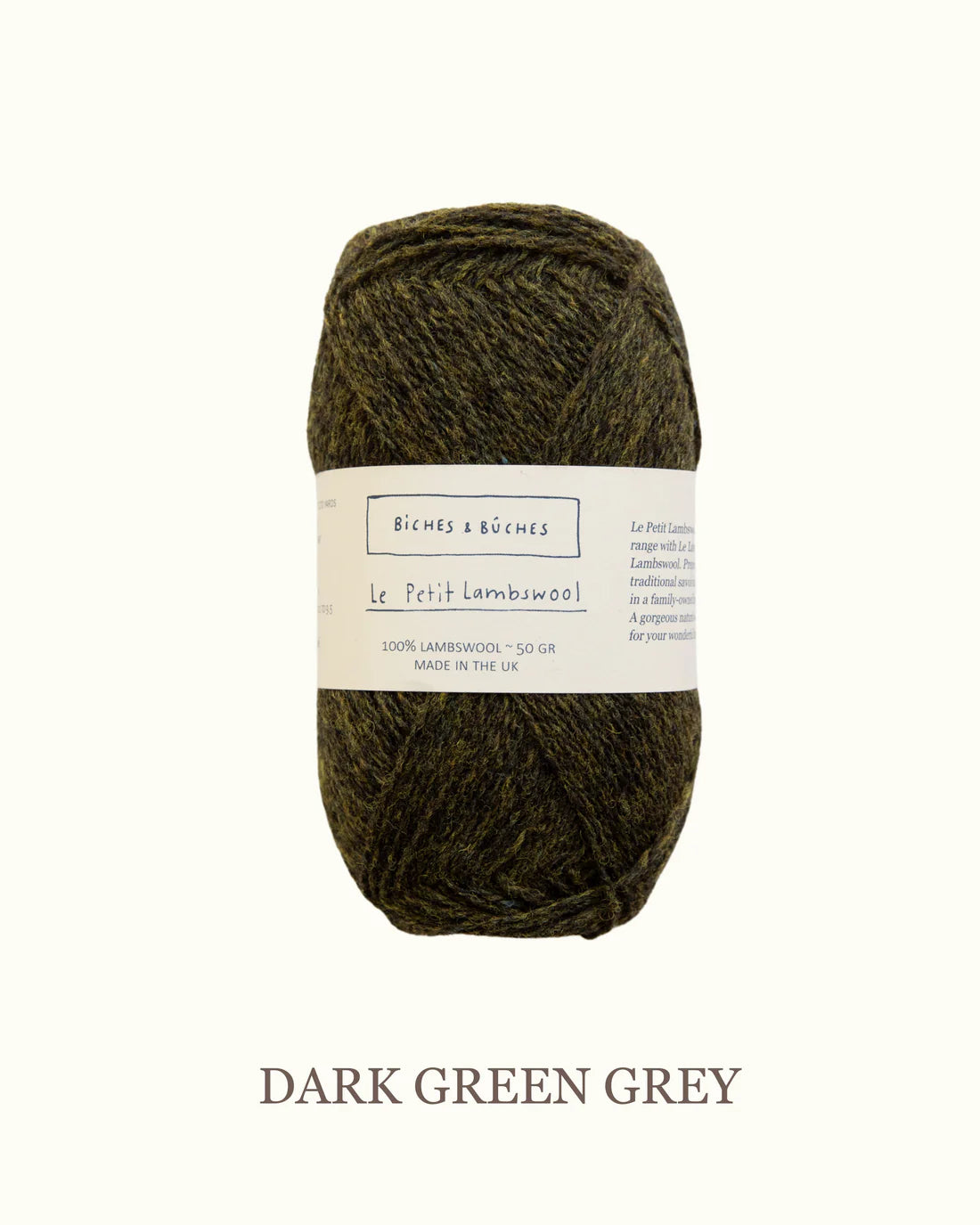 Biches et Buches - Le Petit Lambswool - Dark Green Grey (5) - Yarnovers