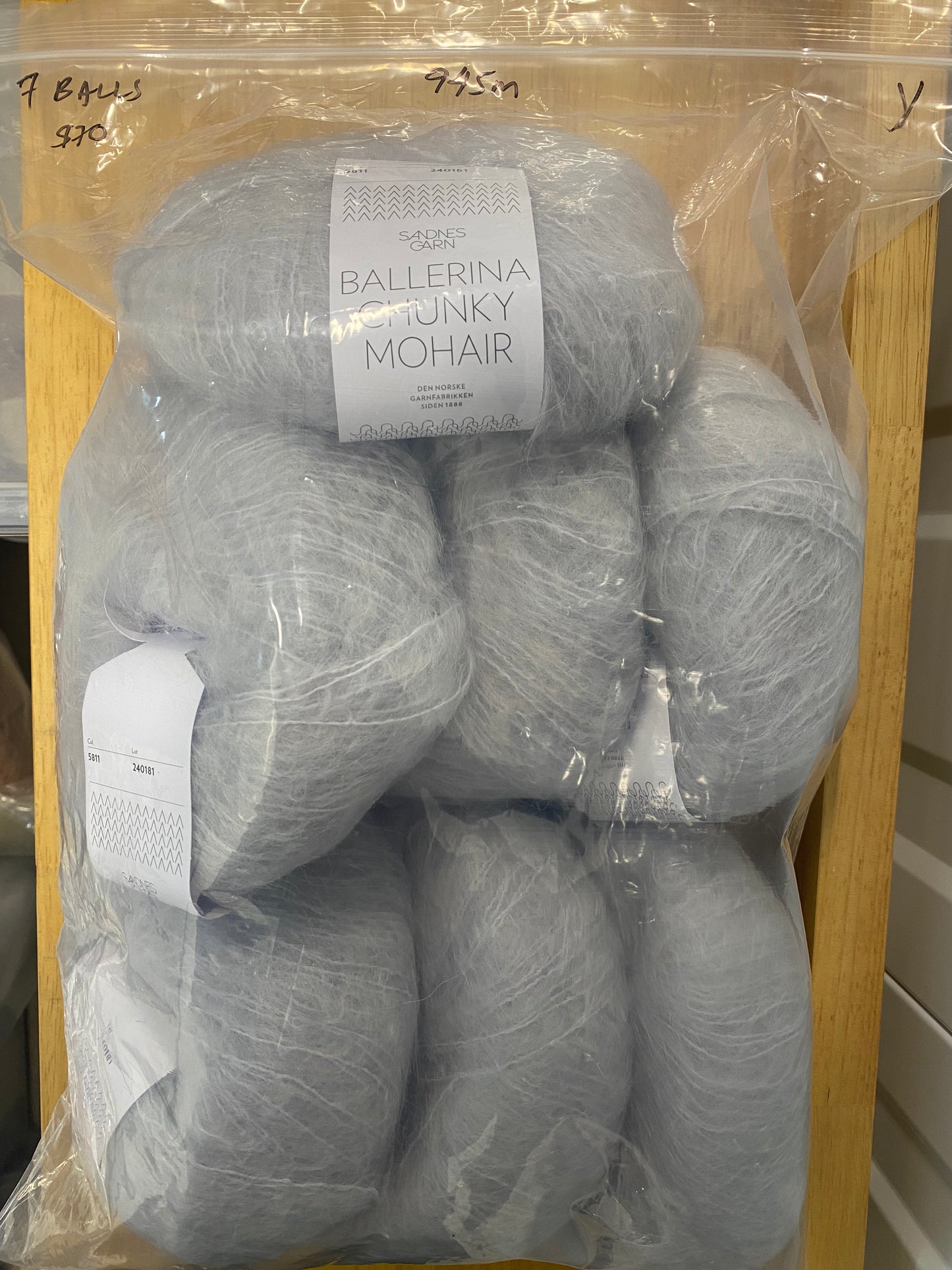 Sandnes Garn Ballerina Chunky Mohair - Arctic Ice Bag of 7 - Yarnovers