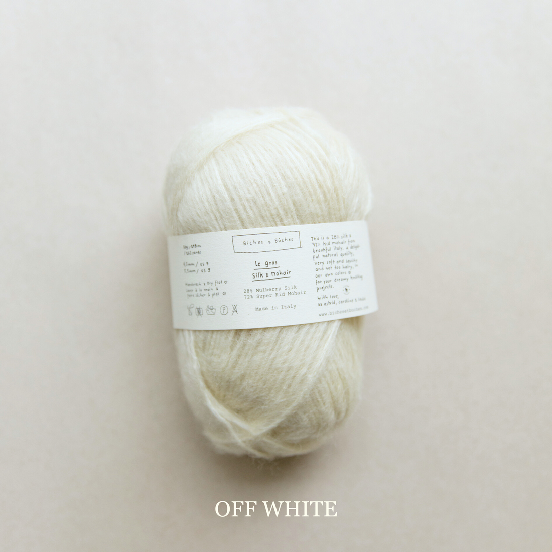 Biches et Buches - Le Gros Silk & Mohair - Off White (4)- Yarnovers