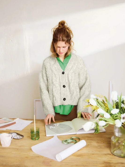 Single Pattern book 2502-1 Harper Cardigan - Free with 10 balls of Sandnes