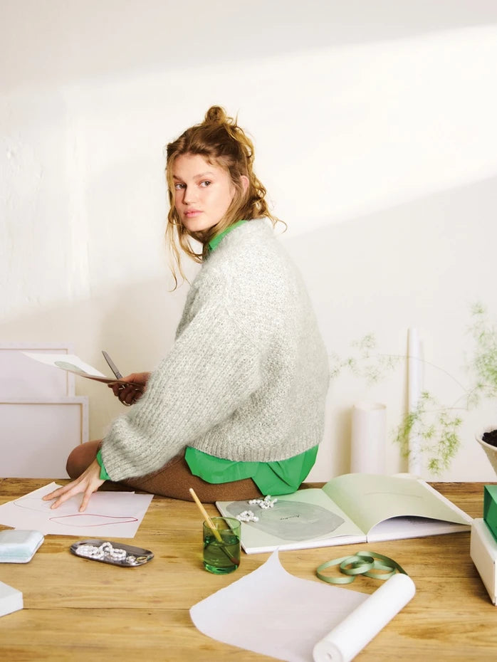 Single Pattern book 2502-1 Harper Cardigan - Free with 10 balls of Sandnes