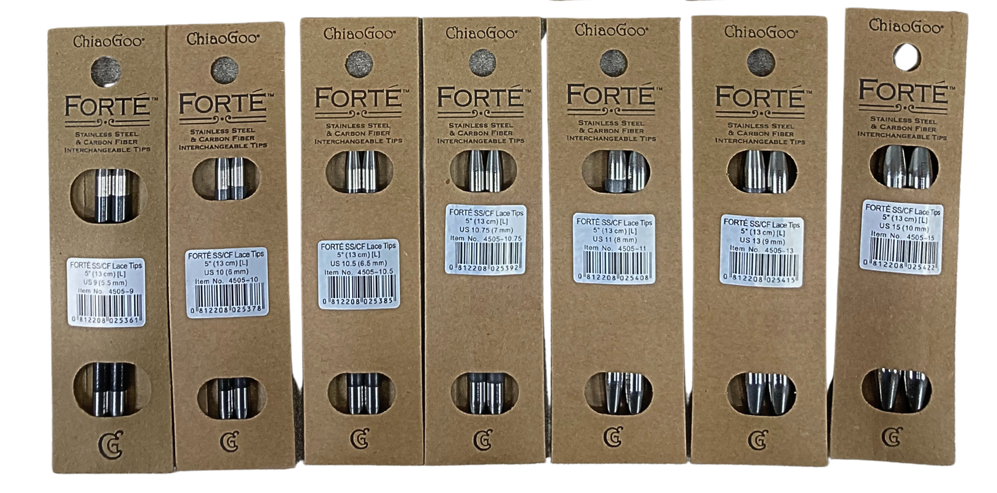 Forté™ Stainless Steel & Carbon Fiber Tips - 5" (13 cm)