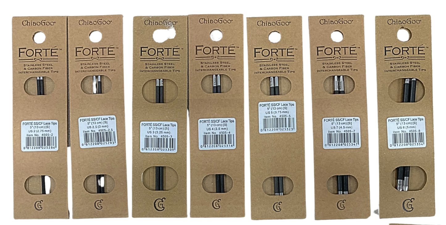 Forté™ Stainless Steel & Carbon Fiber Tips - 5" (13 cm)