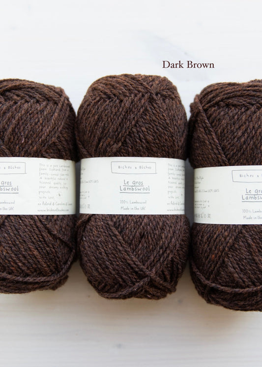Le Gros Lambswool - Dark Brown (4) - Yarnovers