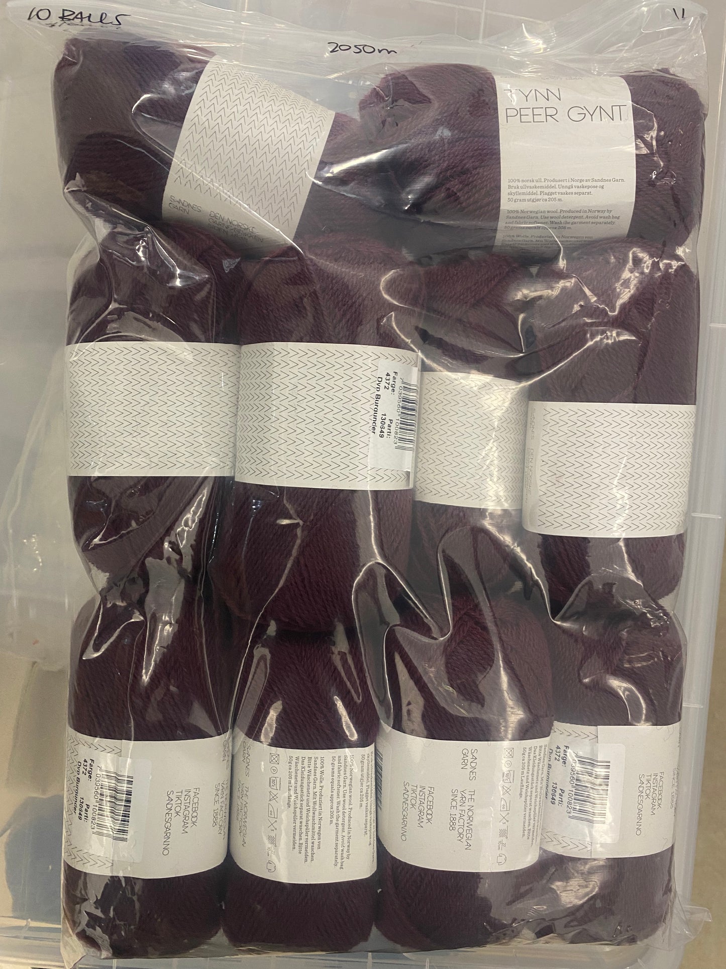 Sandnes Garn Tynn Peer Gynt - Deep Burgundy Bag of 10 - Yarnovers