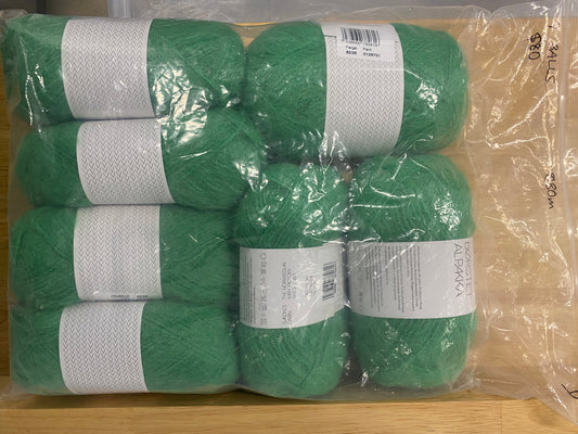 SandnesGarn Børstet Alpakka - Jelly Bean Green Bag of 7 - Yarnovers