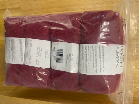 SandnesGarn Børstet Alpakka - Rumba Red Bag of 4 - Yarnovers