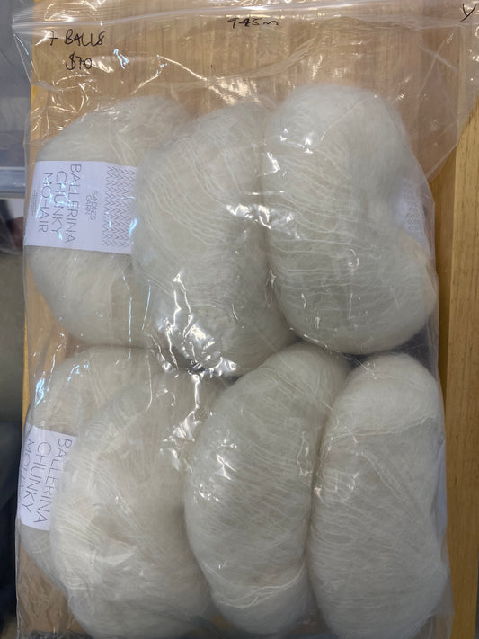 Sandnes Garn Ballerina Chunky Mohair -Whipped Cream Bag of 6 - Yarnovers