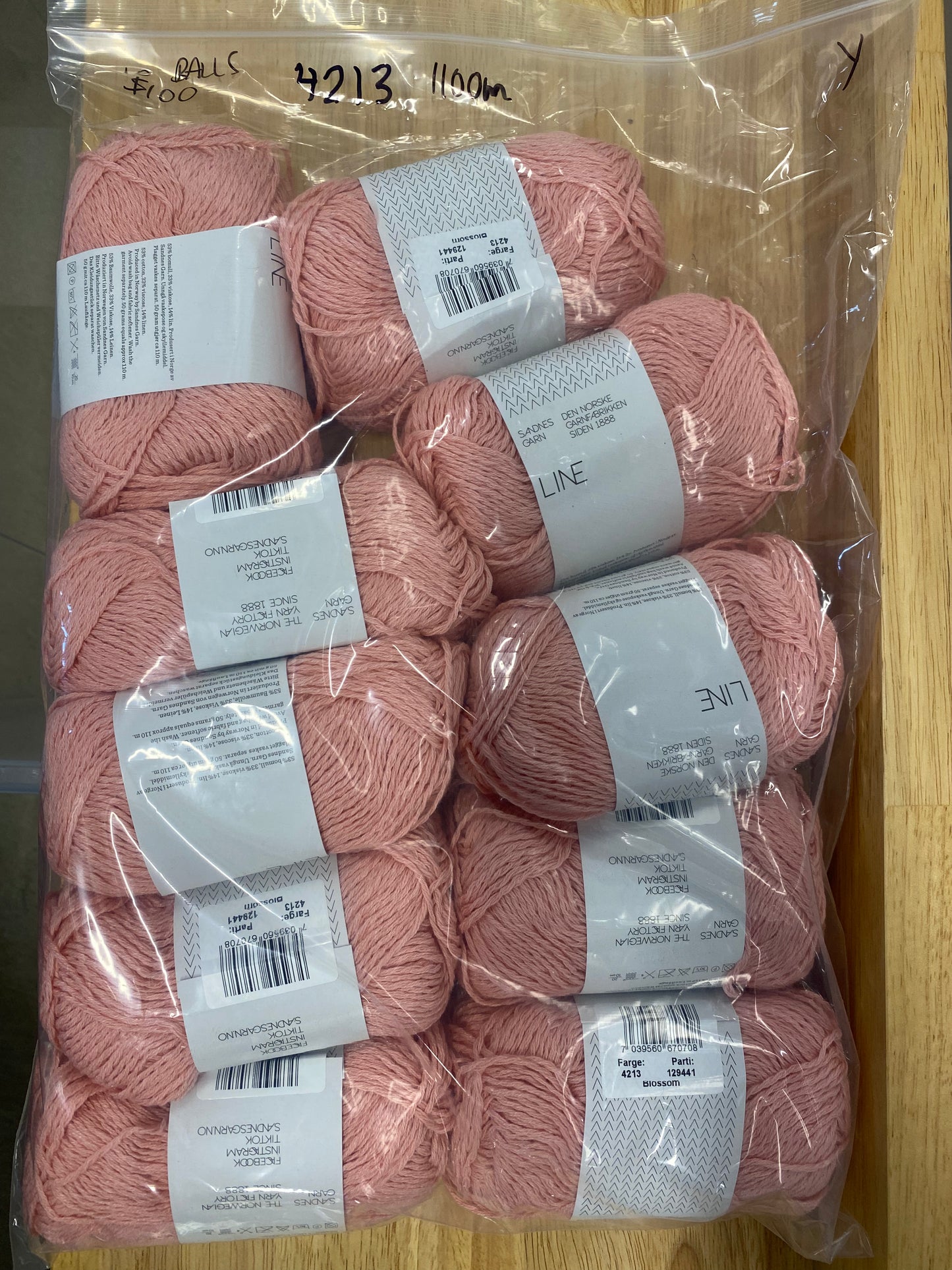 Sandnes Garn Line - Blossom - Bag of 10 - Yarnovers