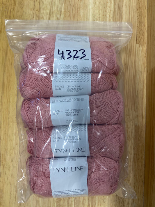 Sandnes Garn Tynn Line -Rosa Bag of 5 - Yarnovers