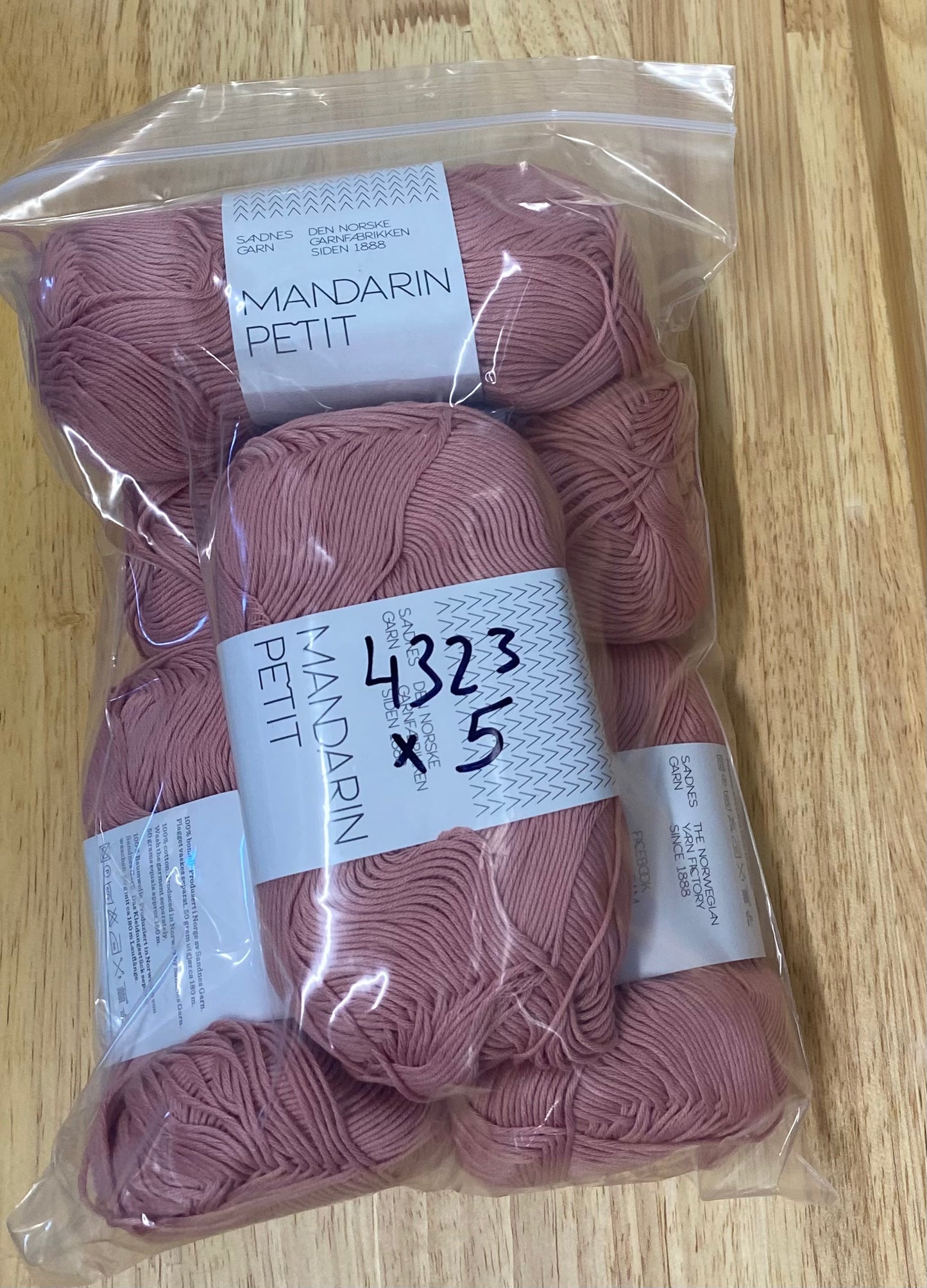 Sandnes Garn Mandarin Petit - Rosa Bag of 5-  Yarnovers