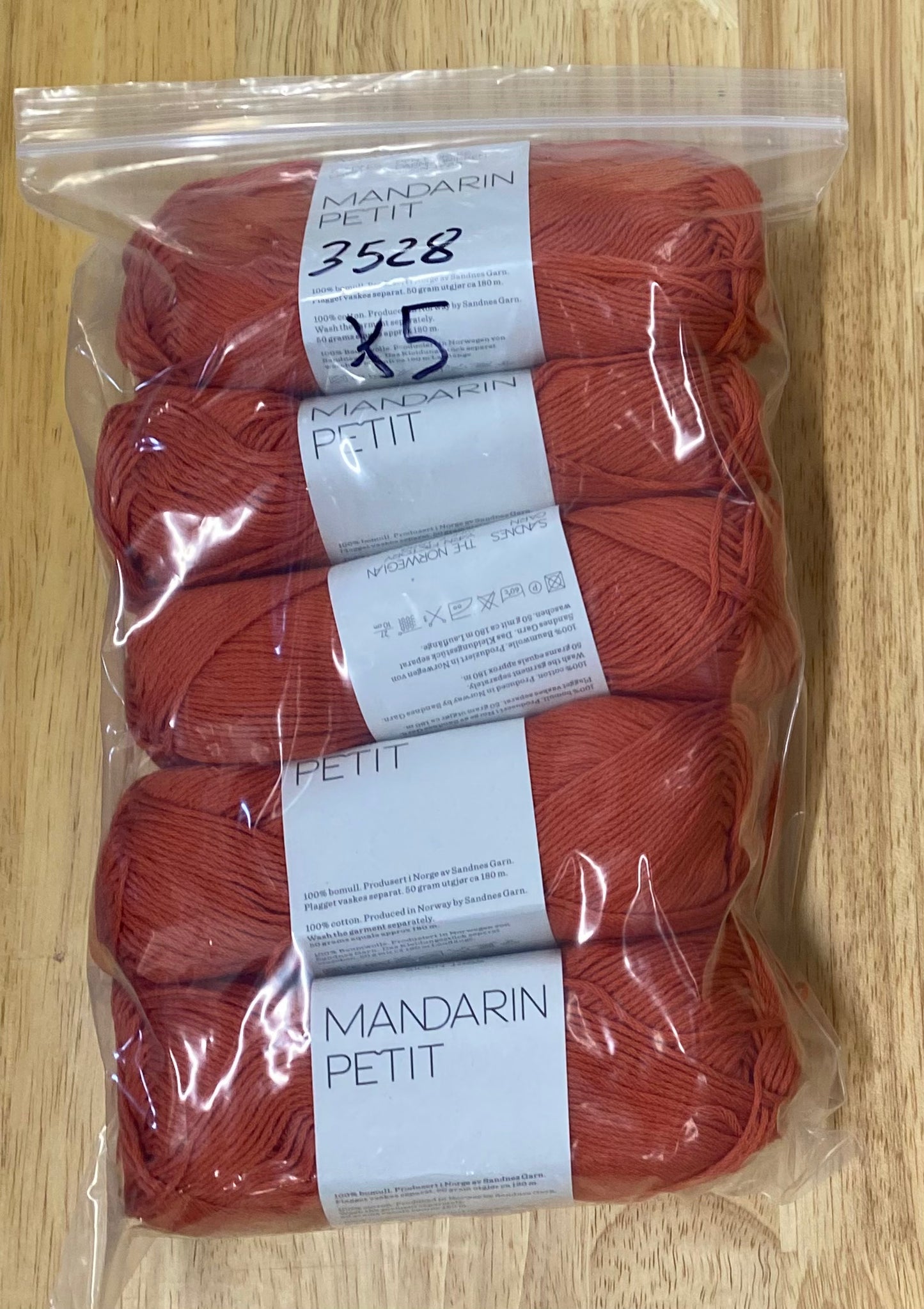 Sandnes Garn Mandarin Petit - Chilli - Bag of 5-  Yarnovers