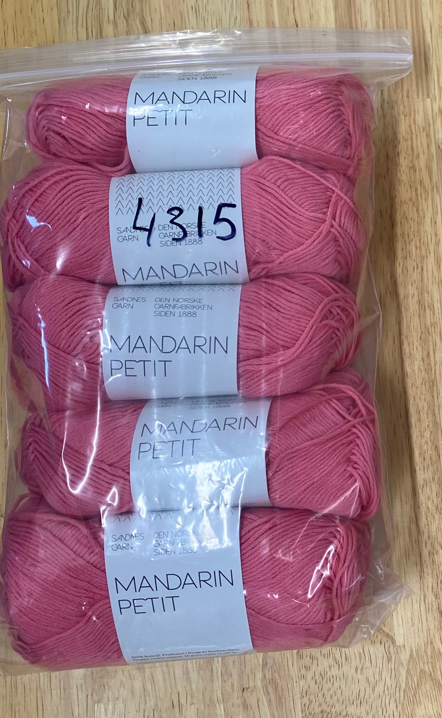 Sandnes Garn Mandarin Petit - Bubblegum Pink Bag of 5-  Yarnovers
