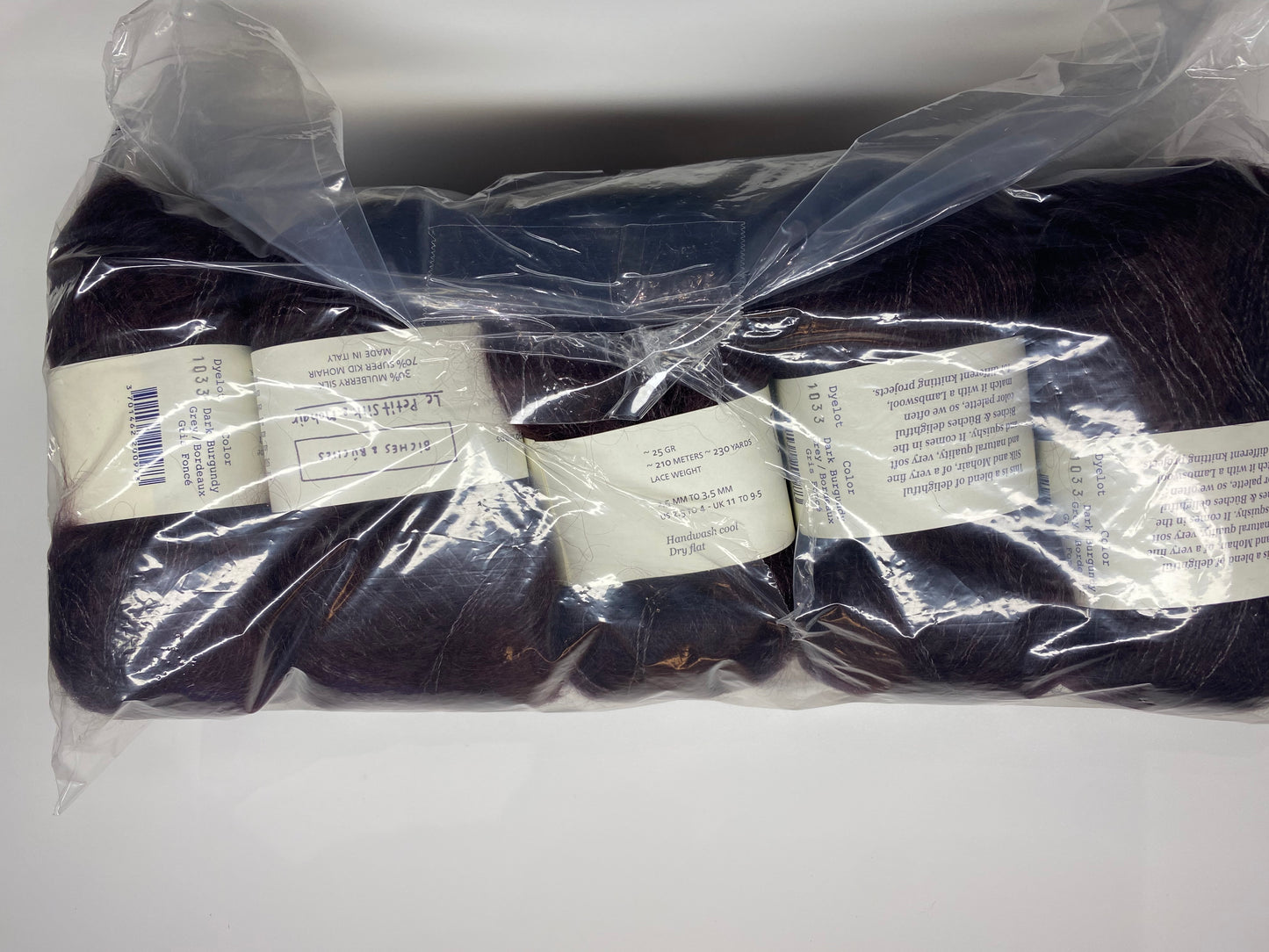 Biches et Buches - Le Petit Silk & Mohair- Dark Burgundy Grey (5) - Overstock