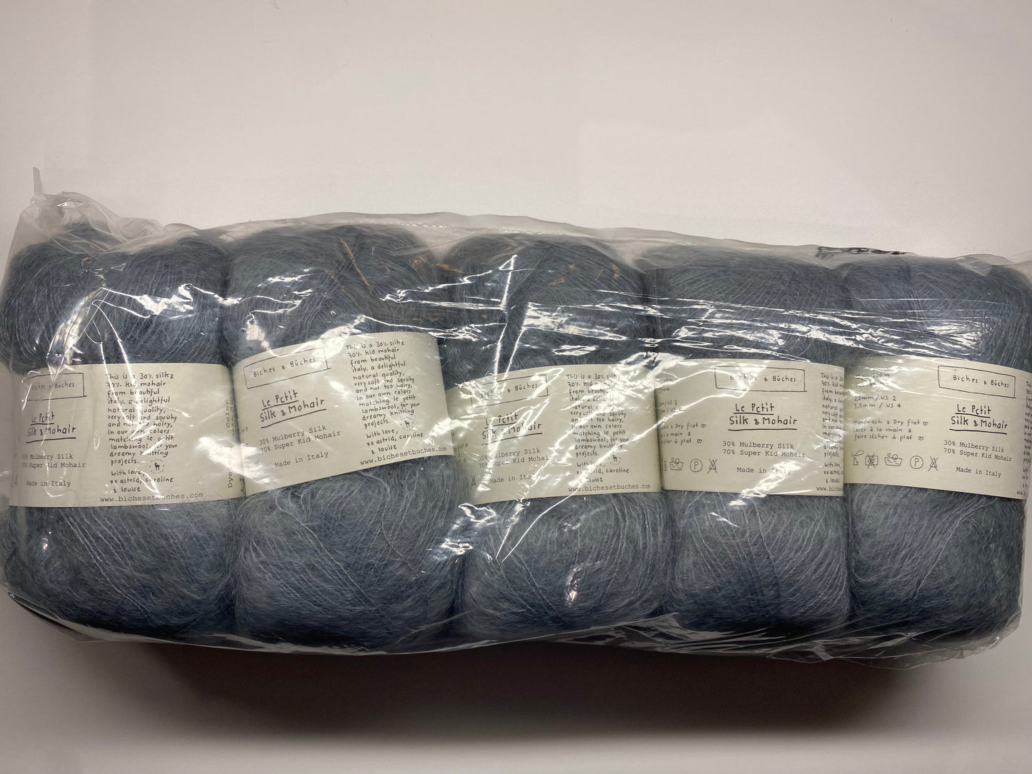 Biches et Buches - Le Petit Silk & Mohair- Soft Blue Green (5) - Overstock