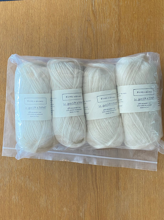 Biches et Buches - Le Gros Silk & Mohair - Off White (4)- Yarnovers