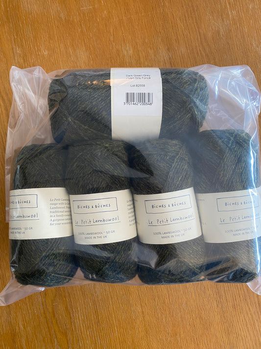 Biches et Buches - Le Petit Lambswool - Dark Green Grey (5) - Yarnovers
