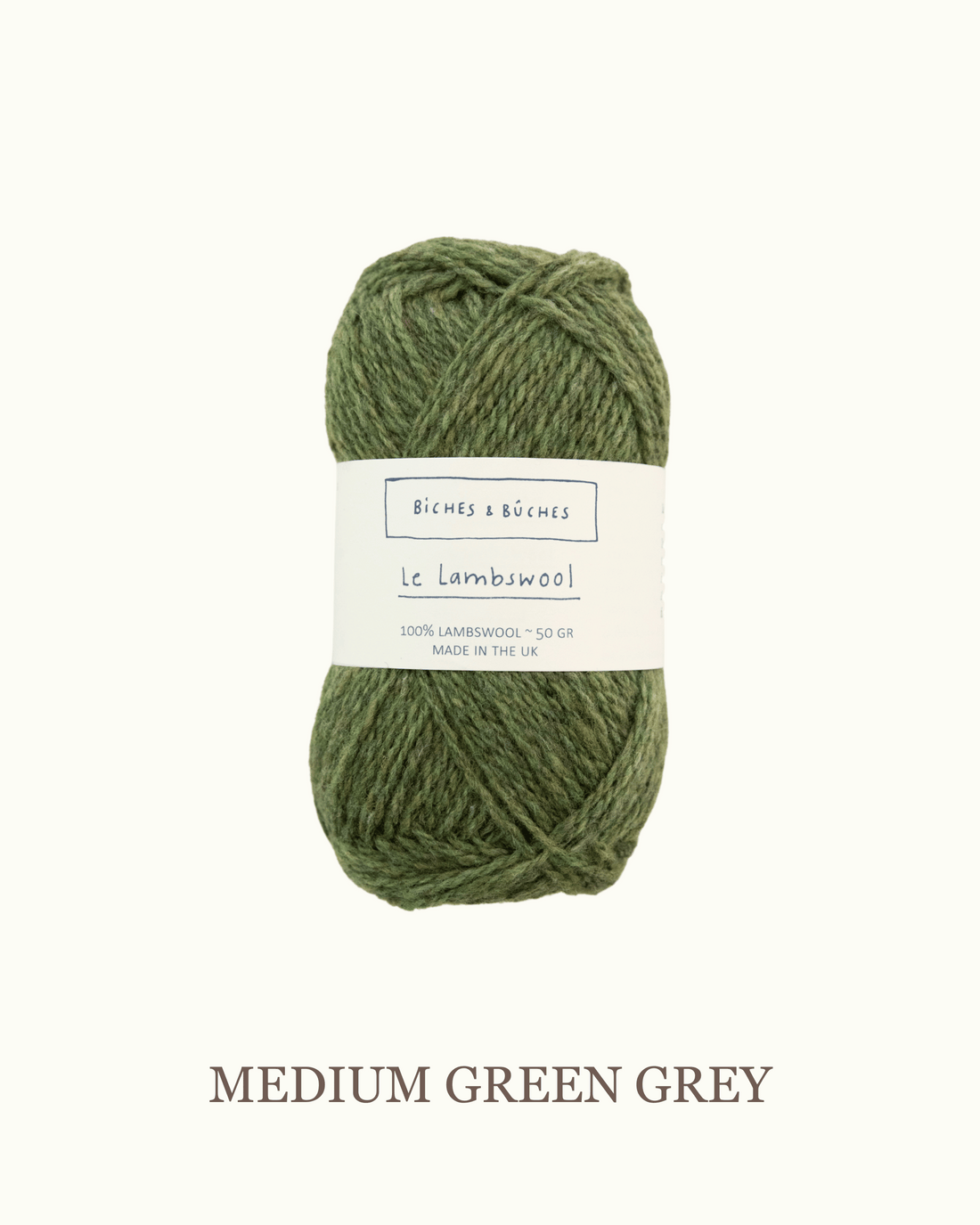 Biches et Buches - Le Lambswool - Medium Green Grey (5) - Yarnovers