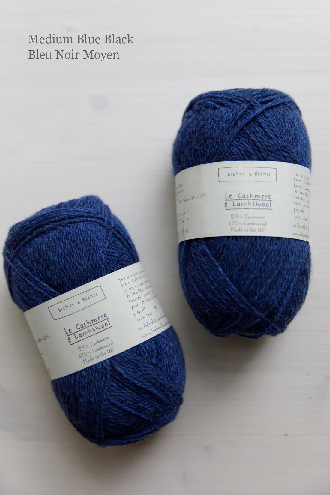 Biches et Buches - Le Cashmere & Lambswool- Medium Blue Black (4) - Overstock