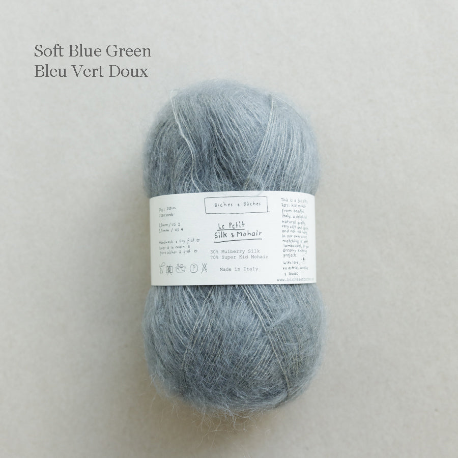 Biches et Buches - Le Petit Silk & Mohair- Soft Blue Green (5) - Overstock