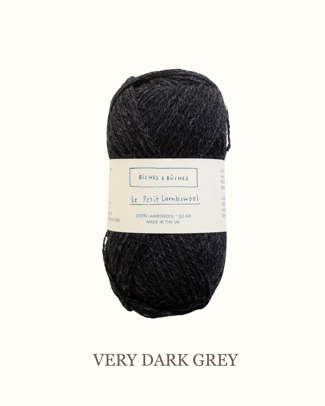 Biches et Buches - Le Petit Lambswool - Very Dark Grey (5) - Yarnovers